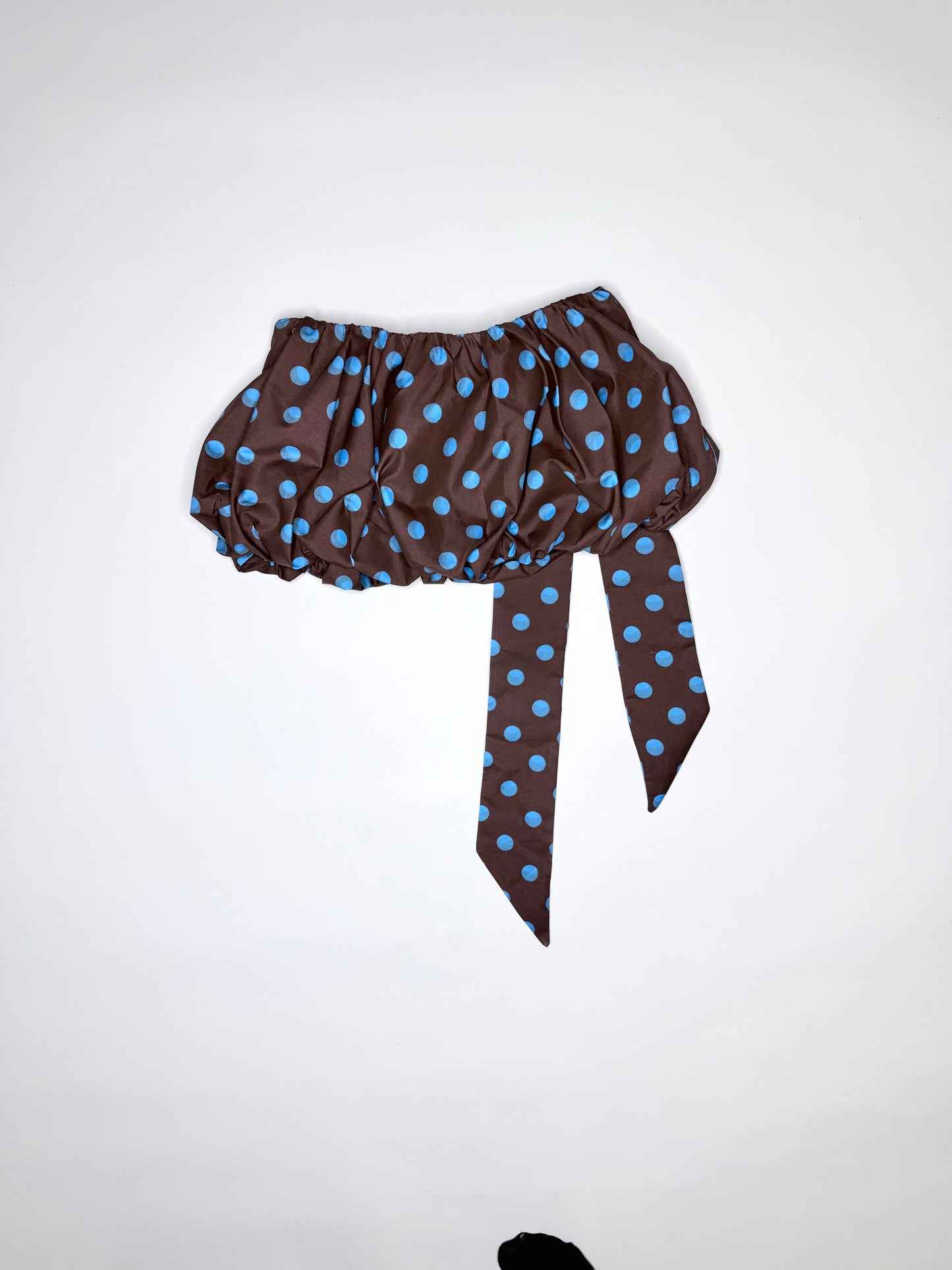 Brown and Blue Polka Dot Bubble