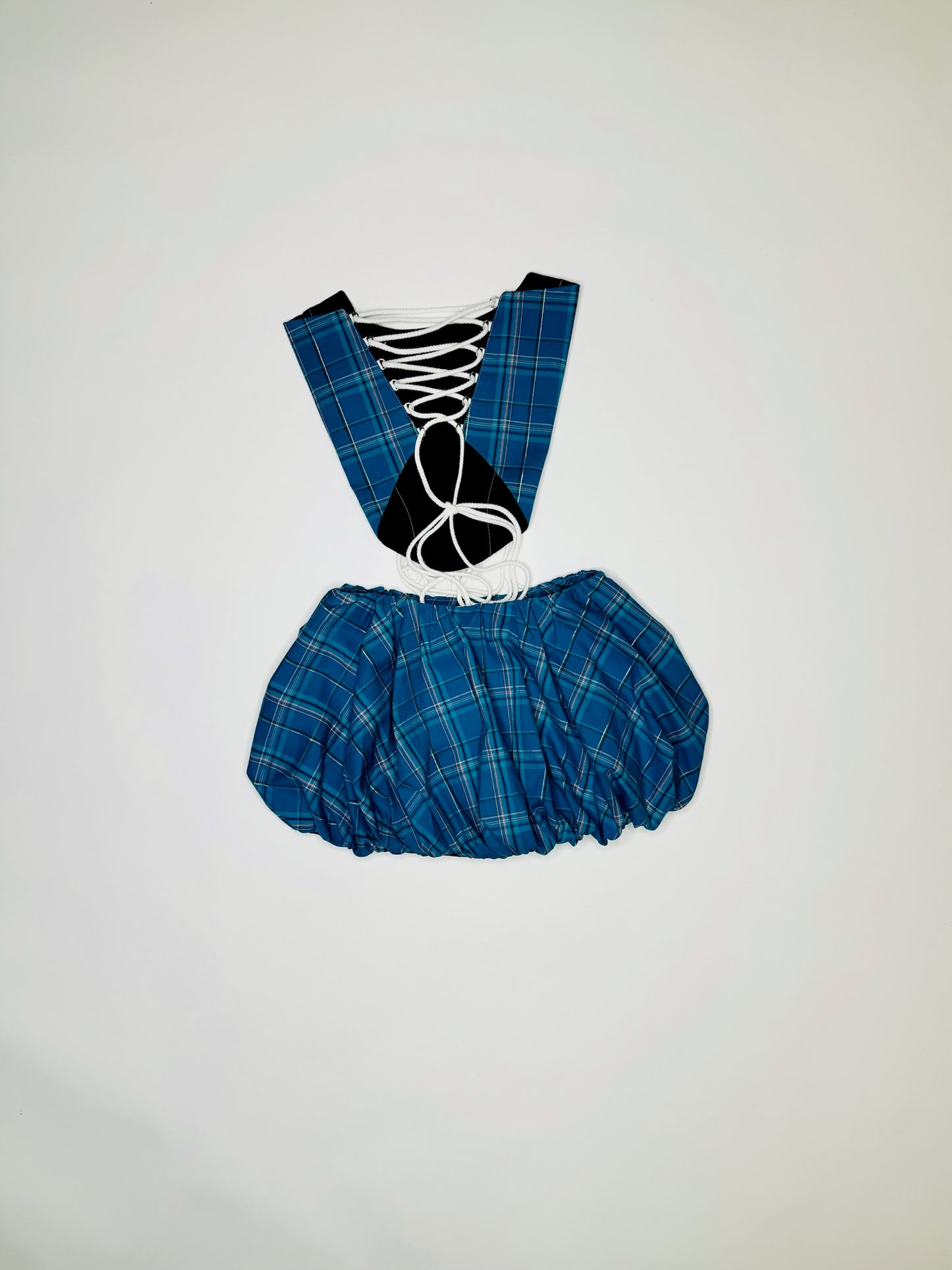 Blue Plaid Bubble Set