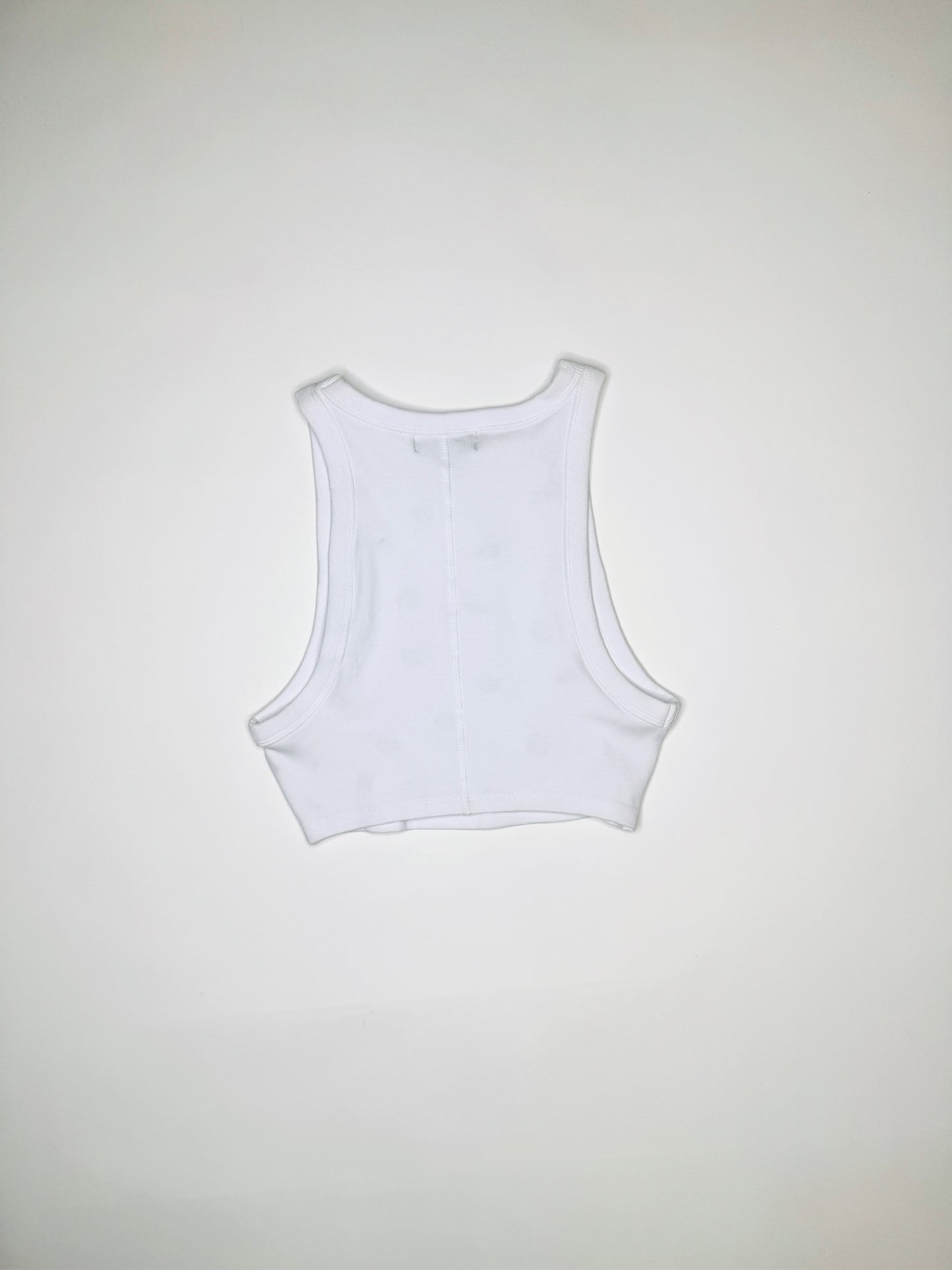 White Cropped Tank