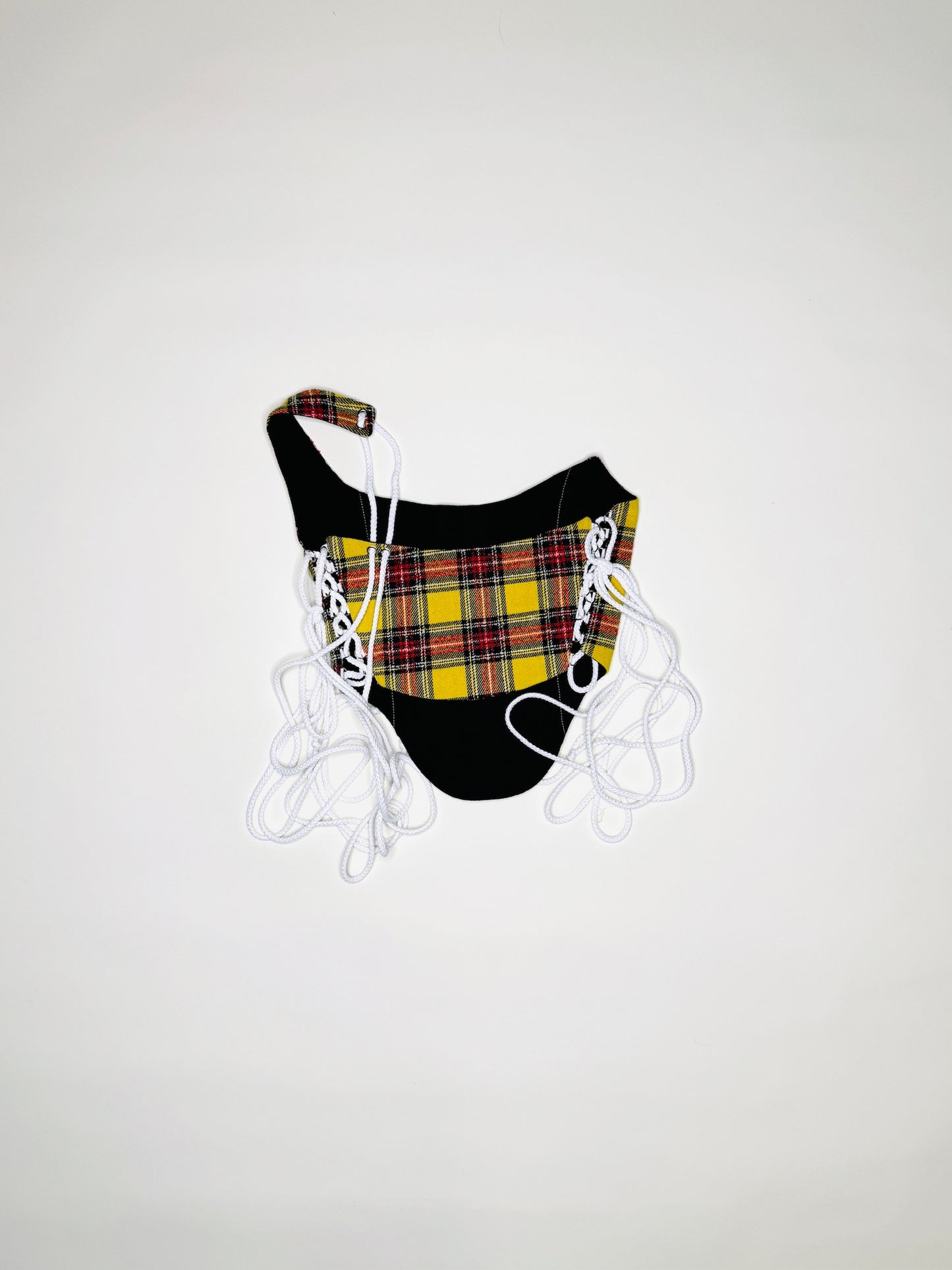One Strap Split Plaid