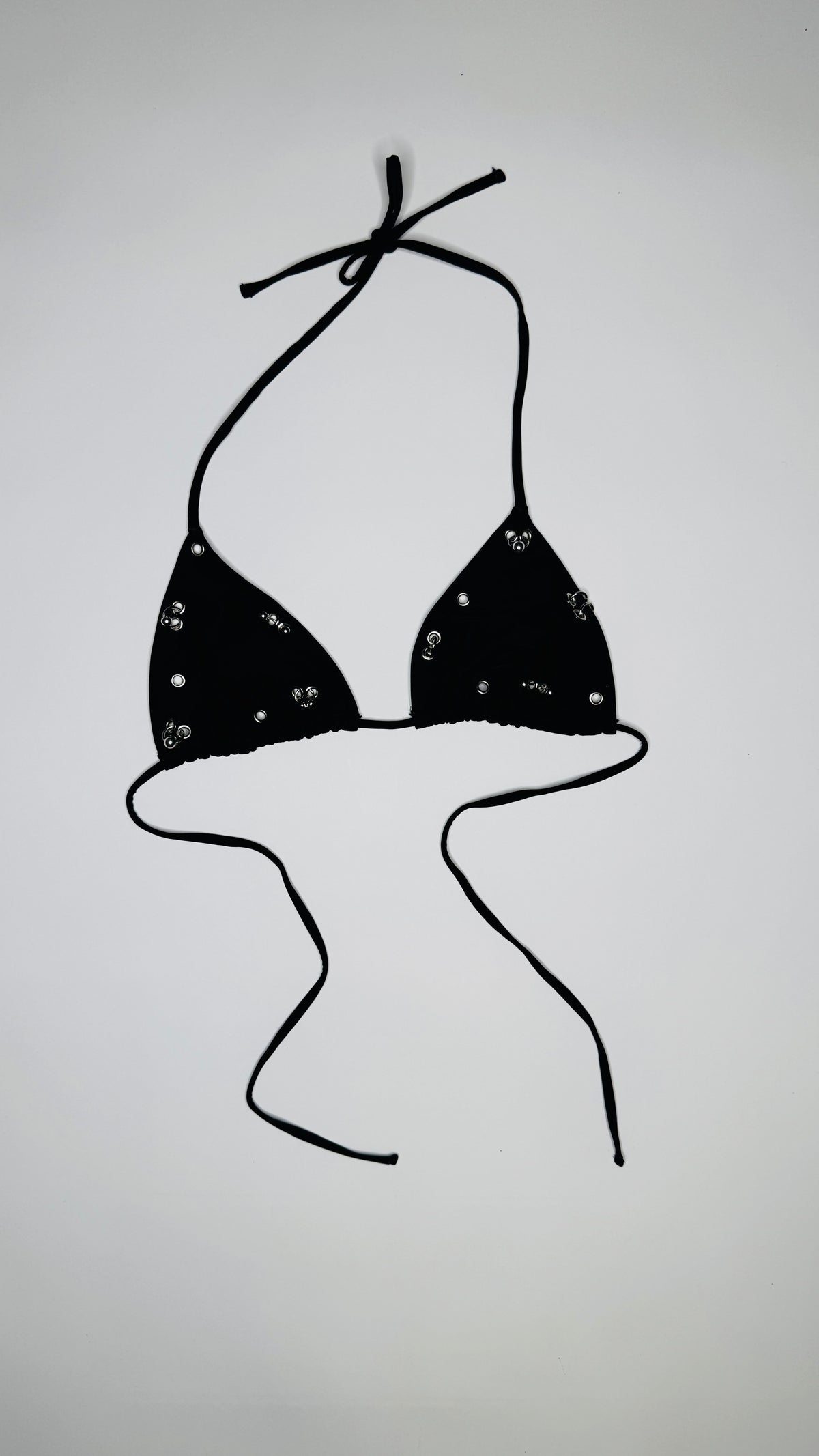 Black Pierced Bikini Top