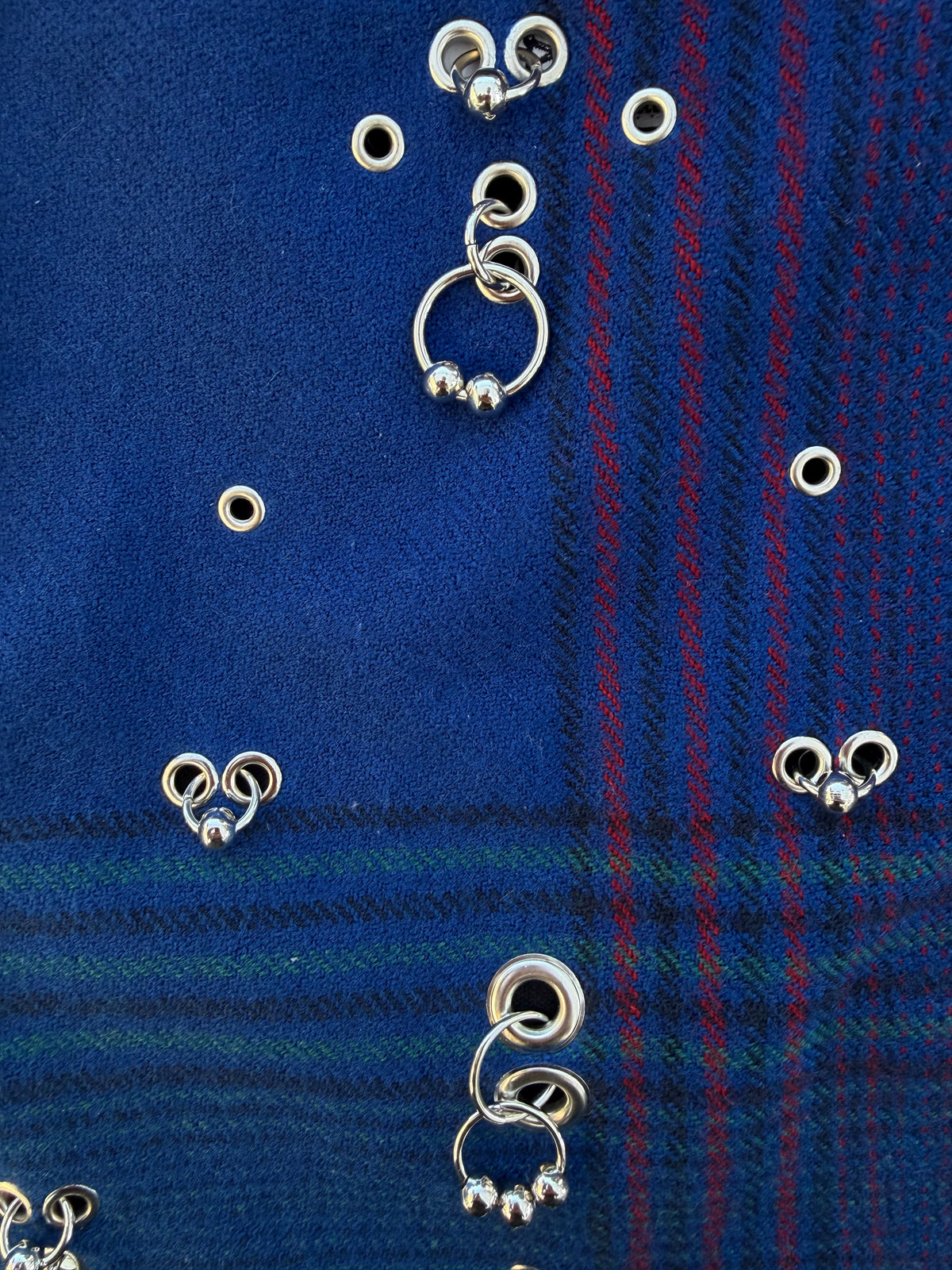 Pierced Plaid Corset