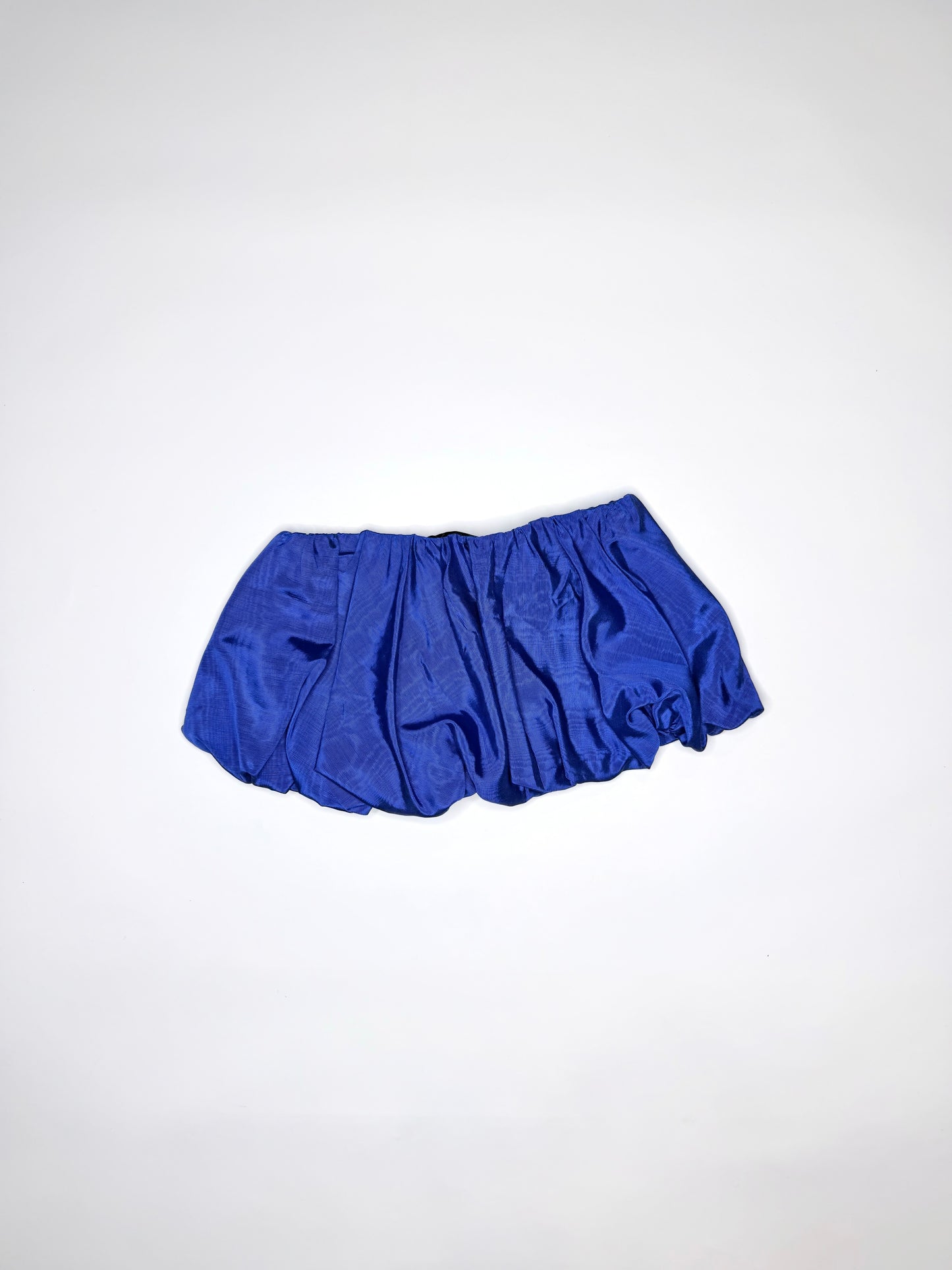 Blue Moiré Bubble Skirt