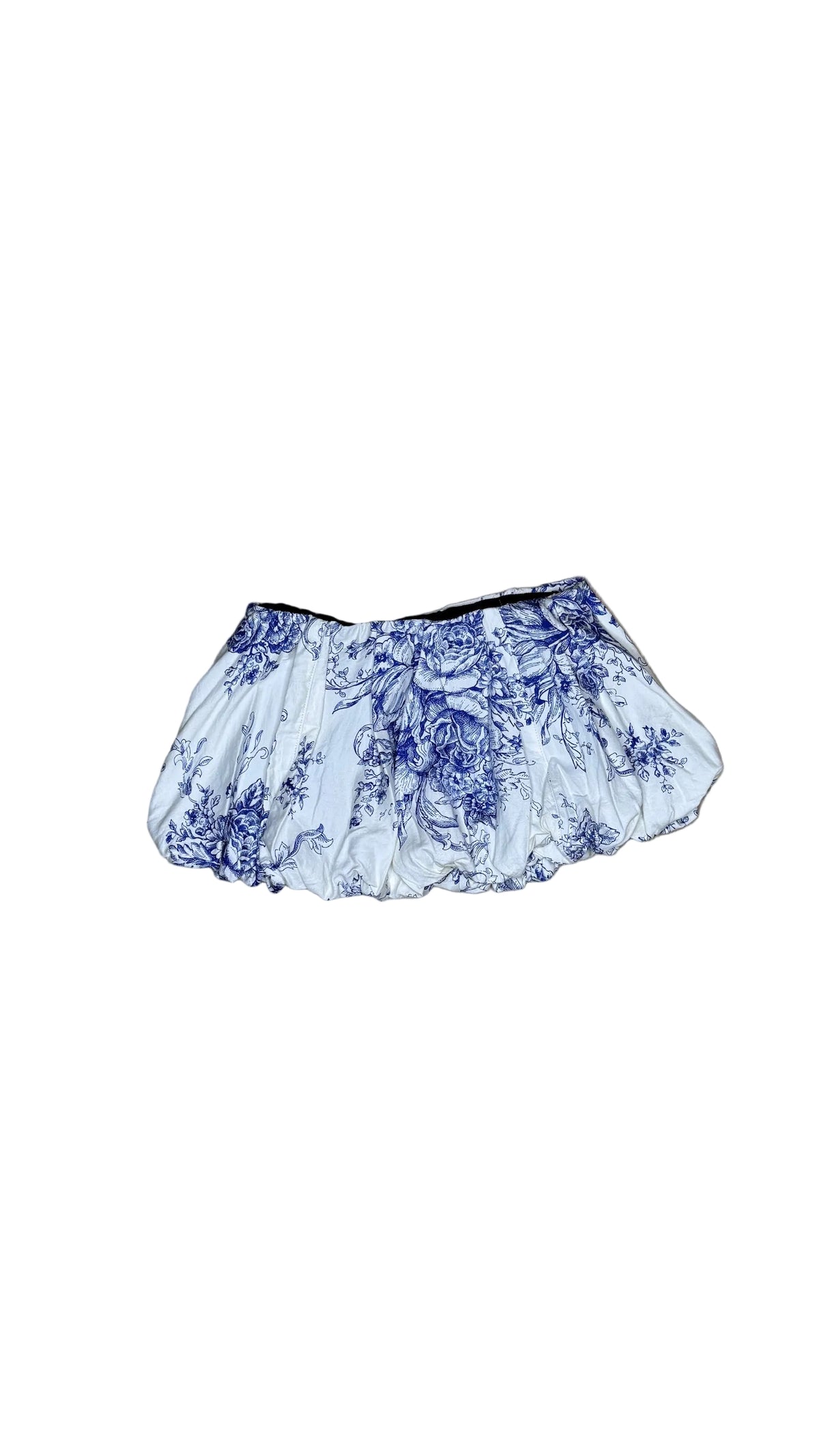 Blue Floral Bubble Skirt