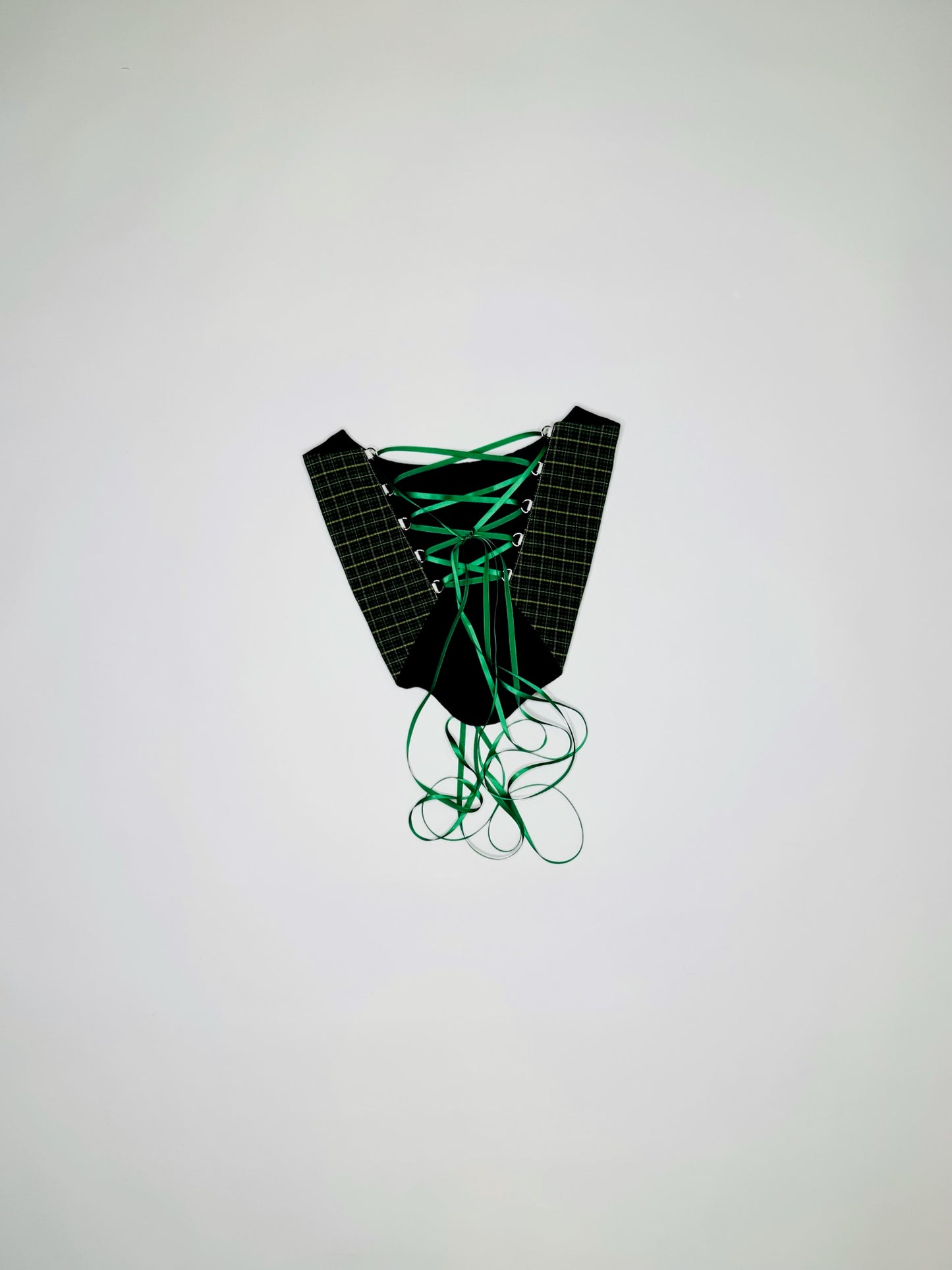 Dark Green Plaid Suki Corset