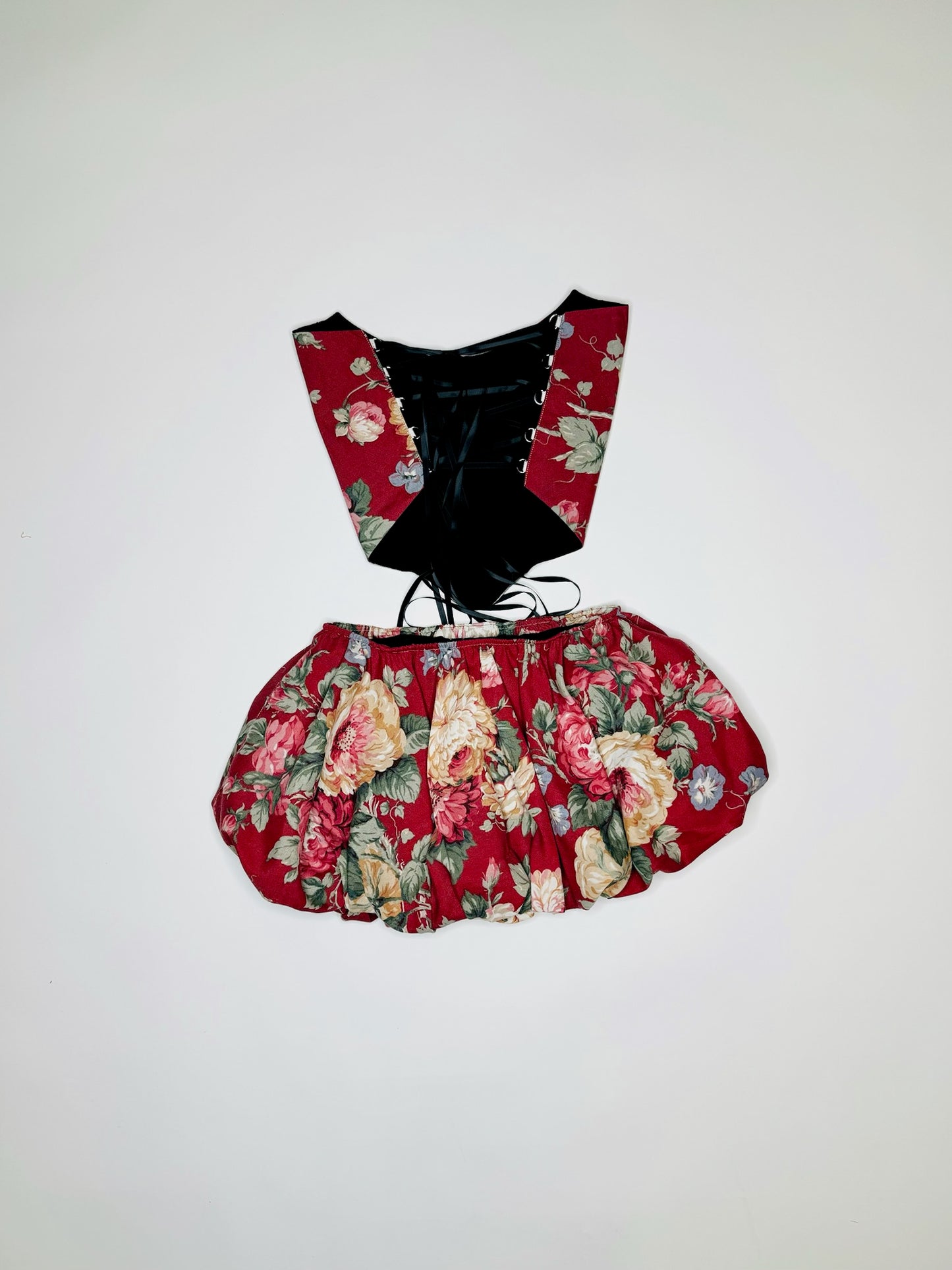 Red Floral Bubble Set