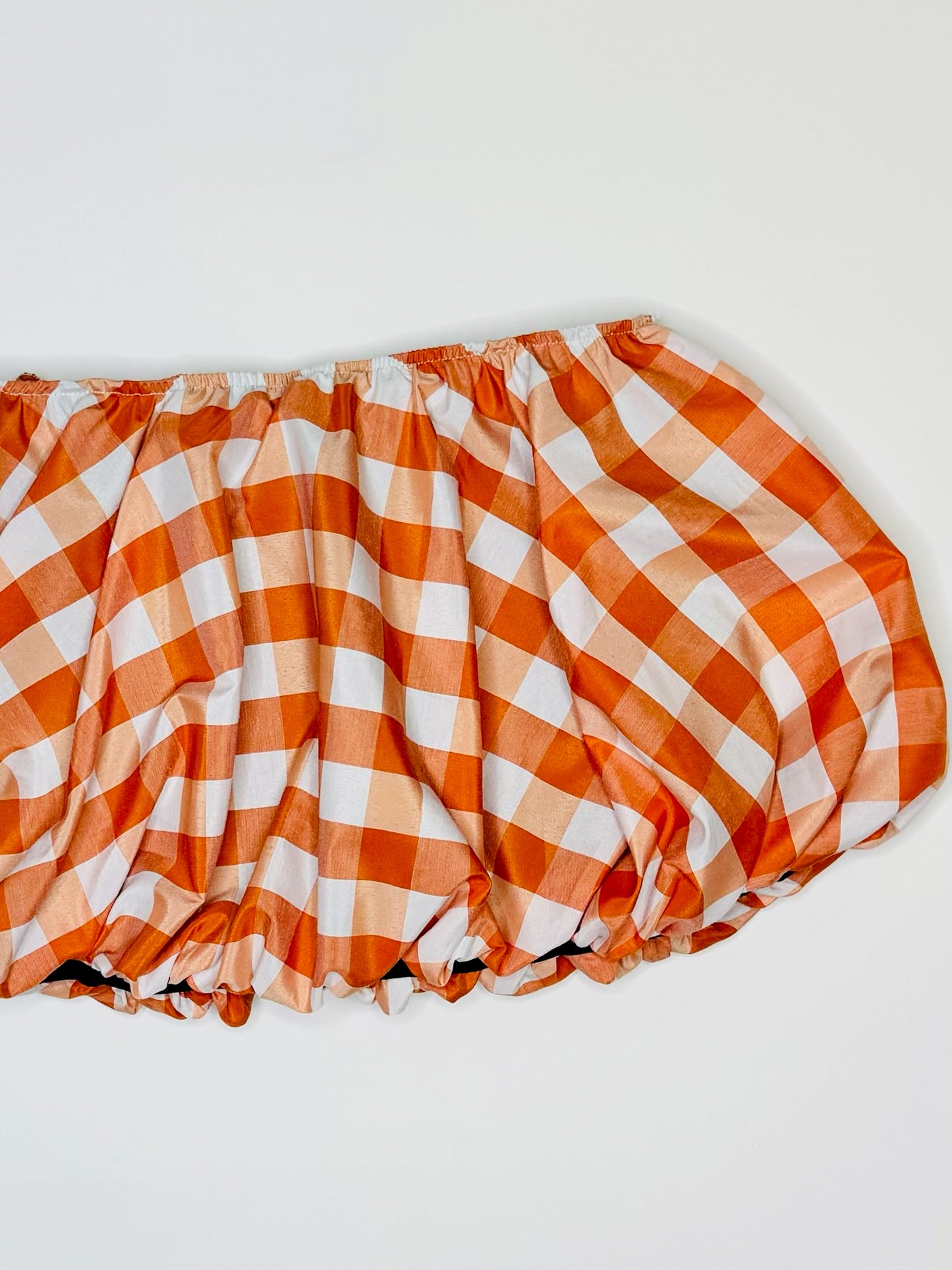 Orange Buffalo Plaid Bubble