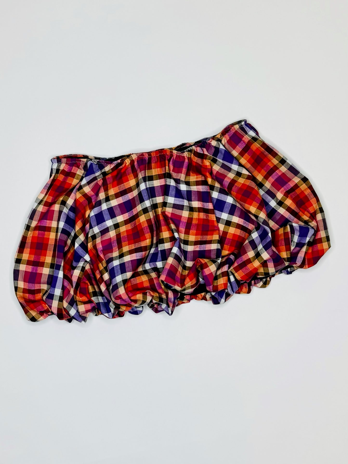 Red Orange Plaid Bubble