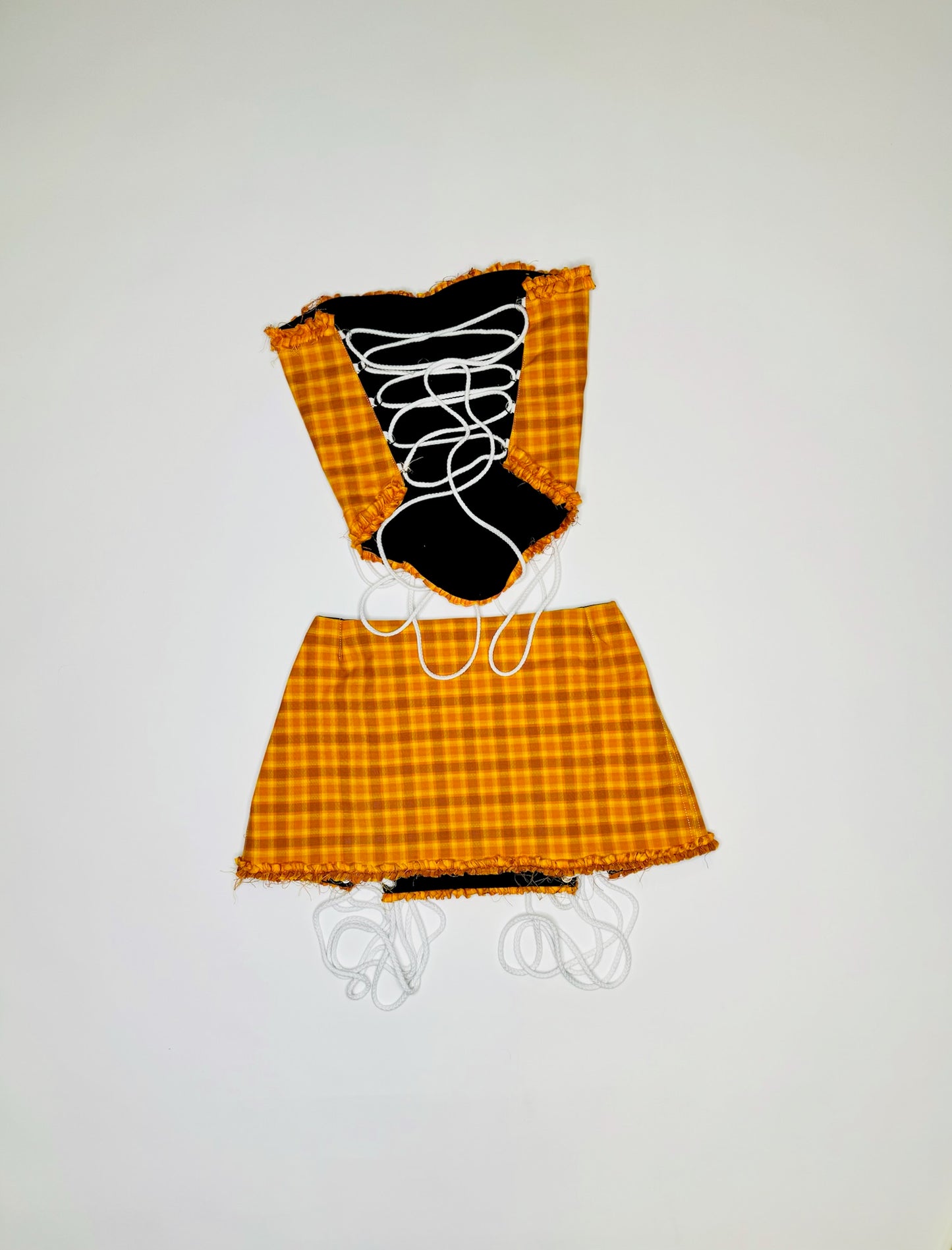 Orange Plaid Set