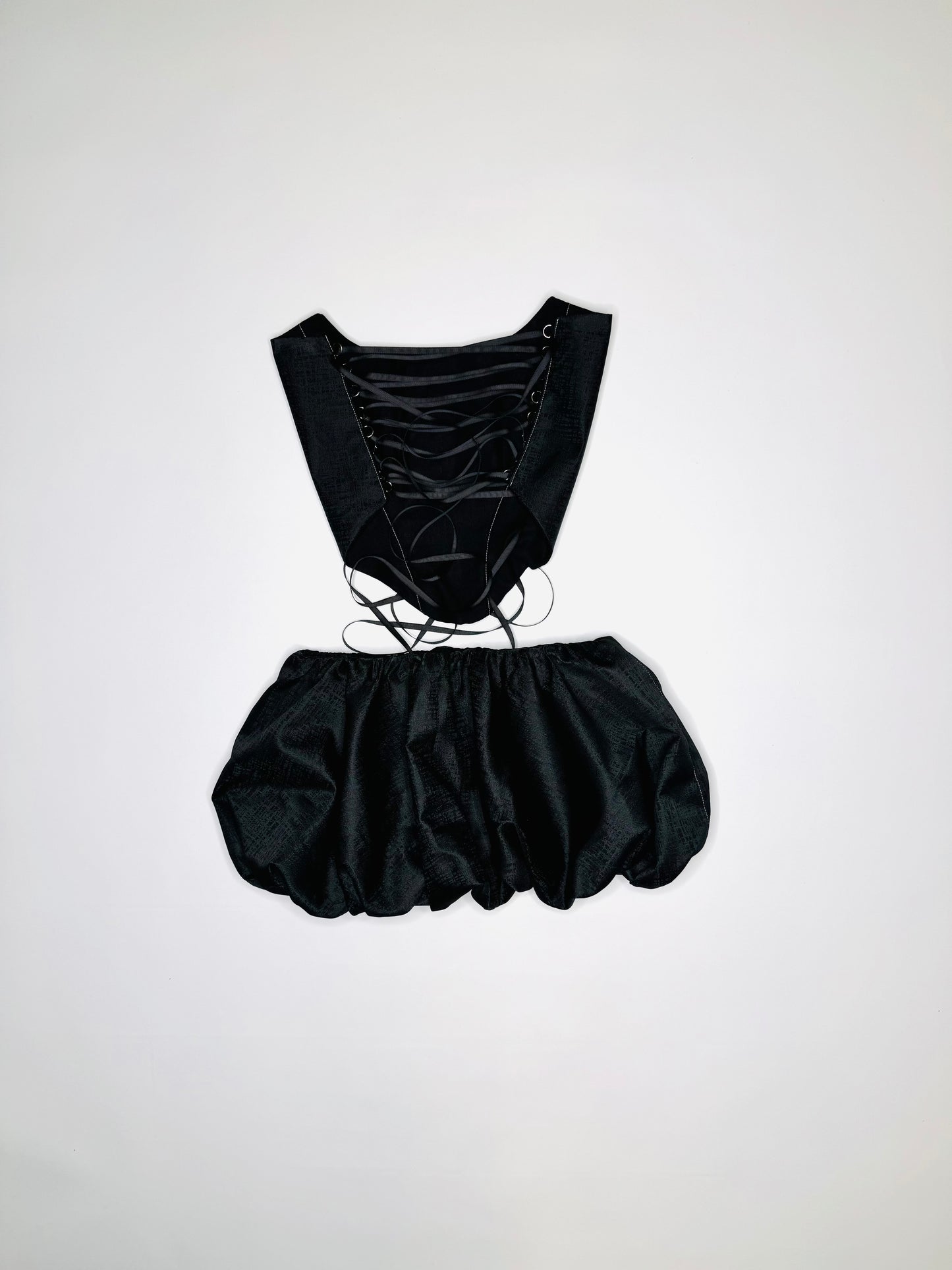 Black Jacquard Bubble Set