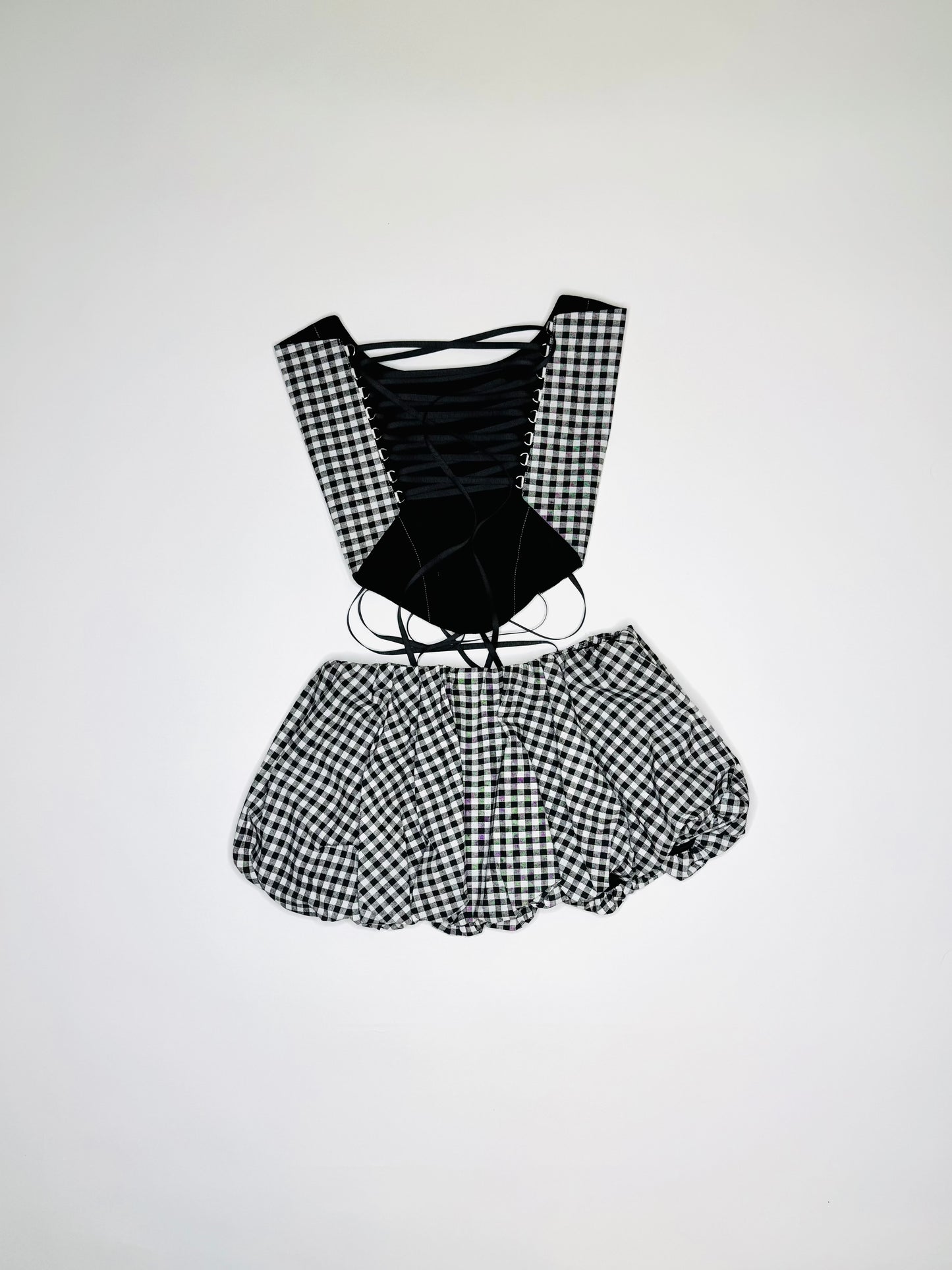 Black Gingham Set