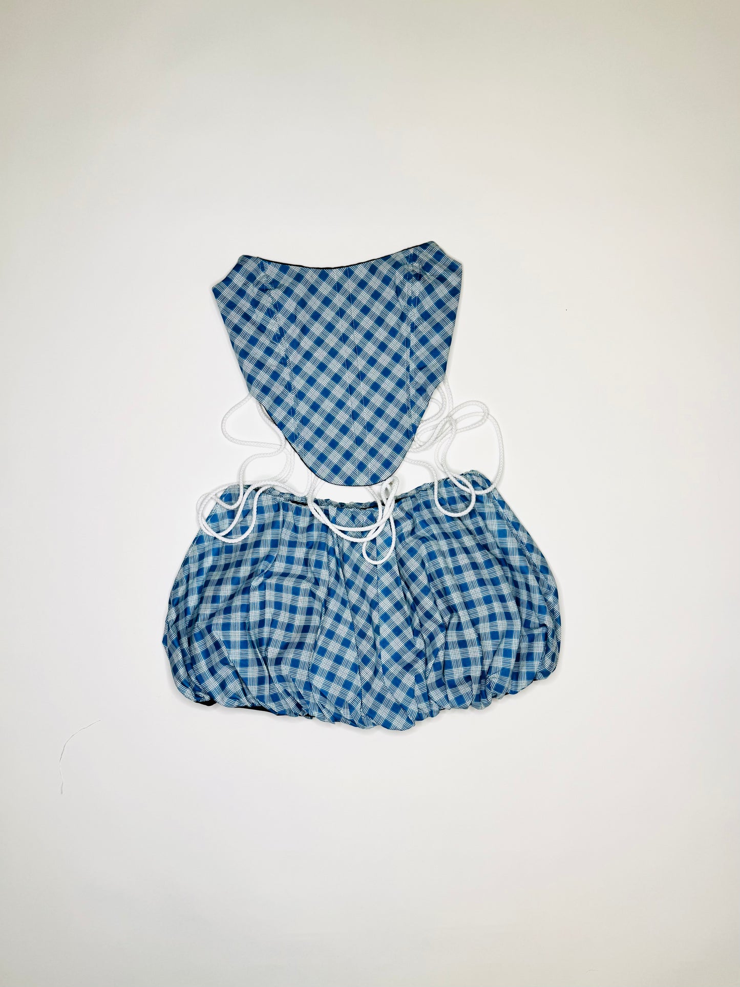 Blue Shepherd Check Bubble Set