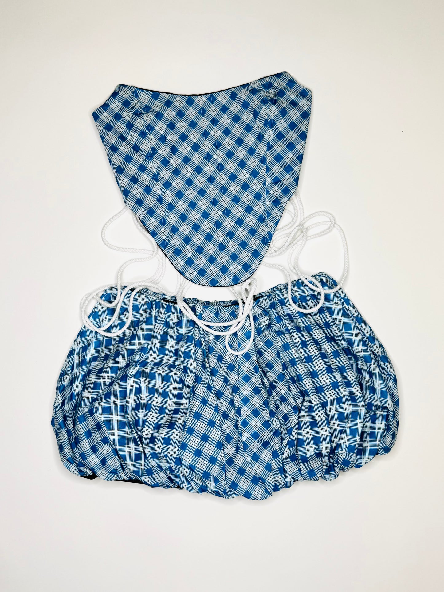 Blue Shepherd Check Bubble Set