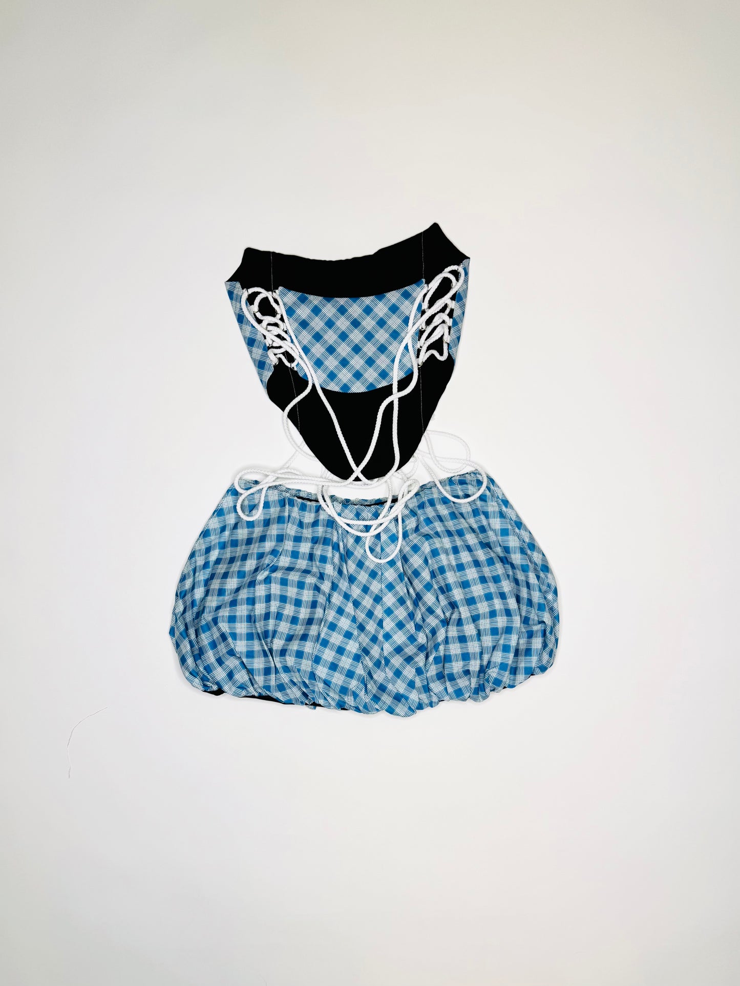 Blue Shepherd Check Bubble Set