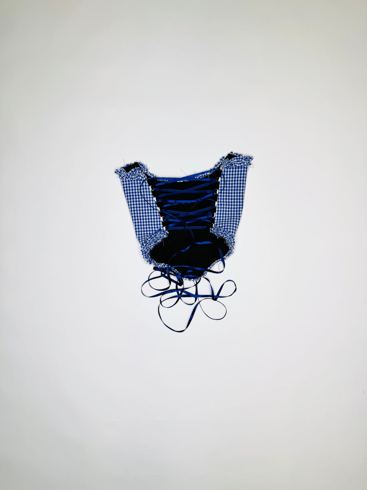 Blue Gingham Ruffle Suki Corset