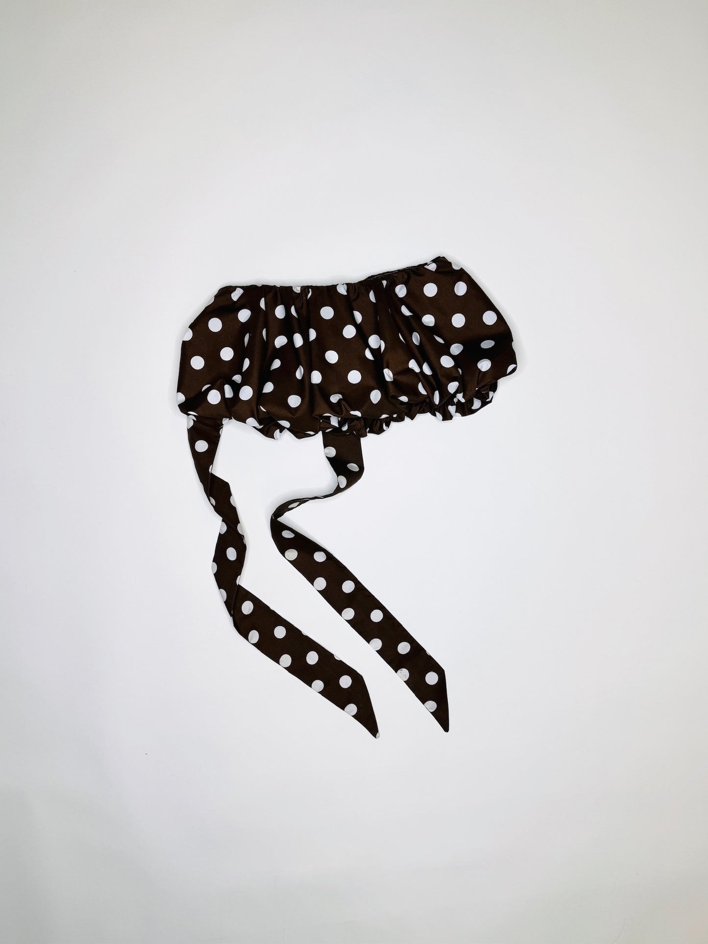 Brown Polka Dot Micro Bubble Skirt