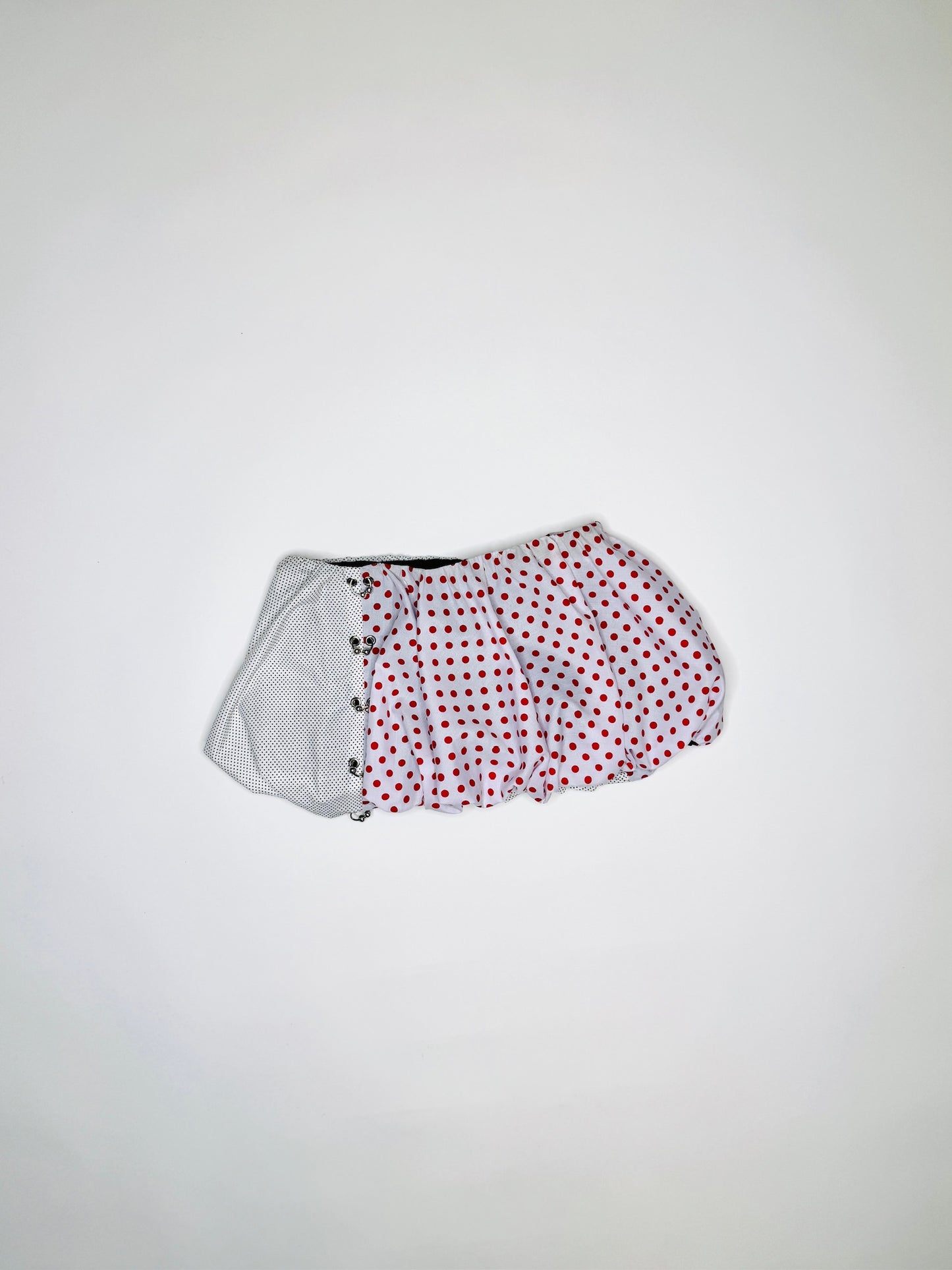 Polka Dot Pierced Bubble Skirt