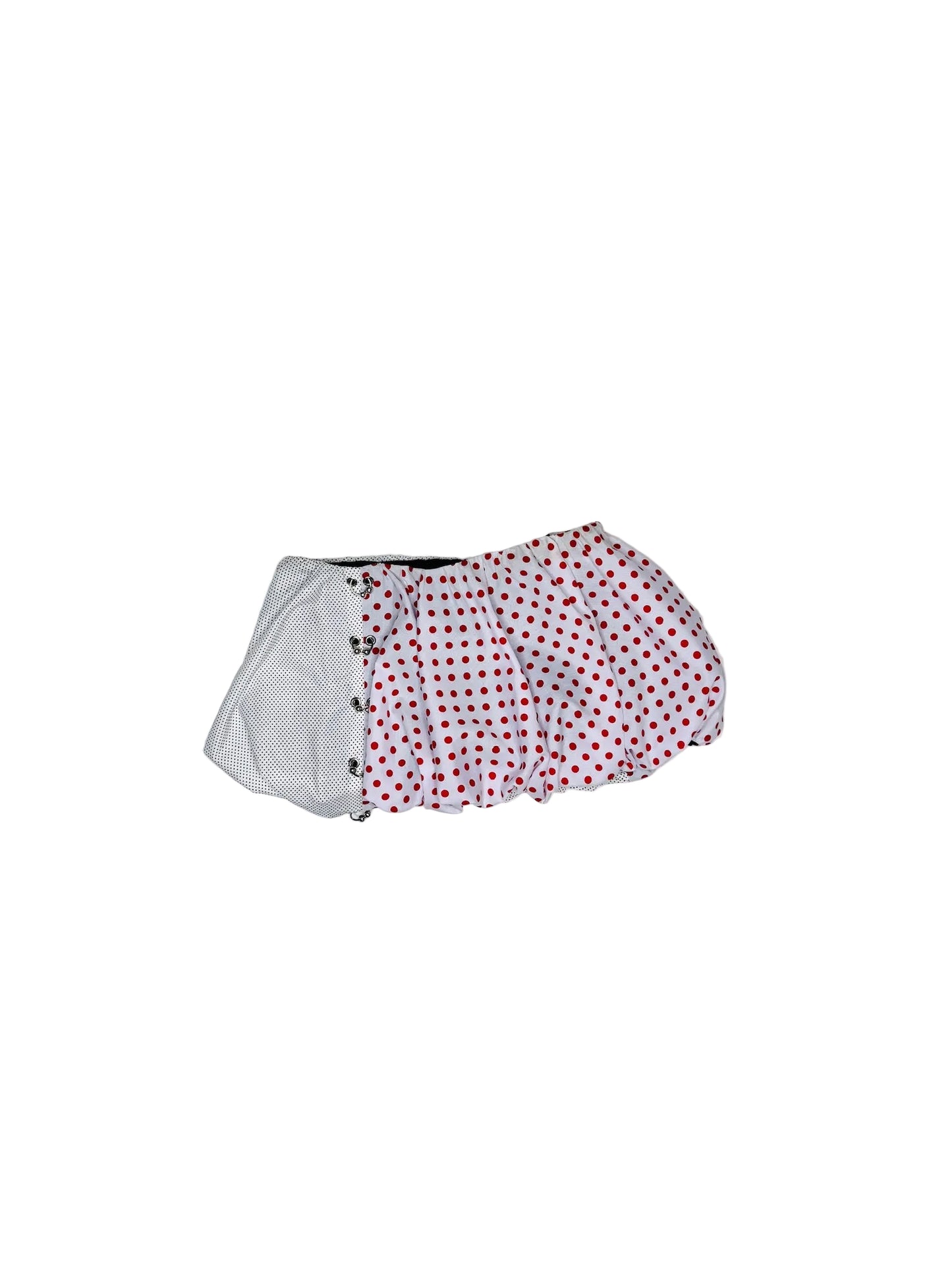 Polka Dot Pierced Bubble Skirt