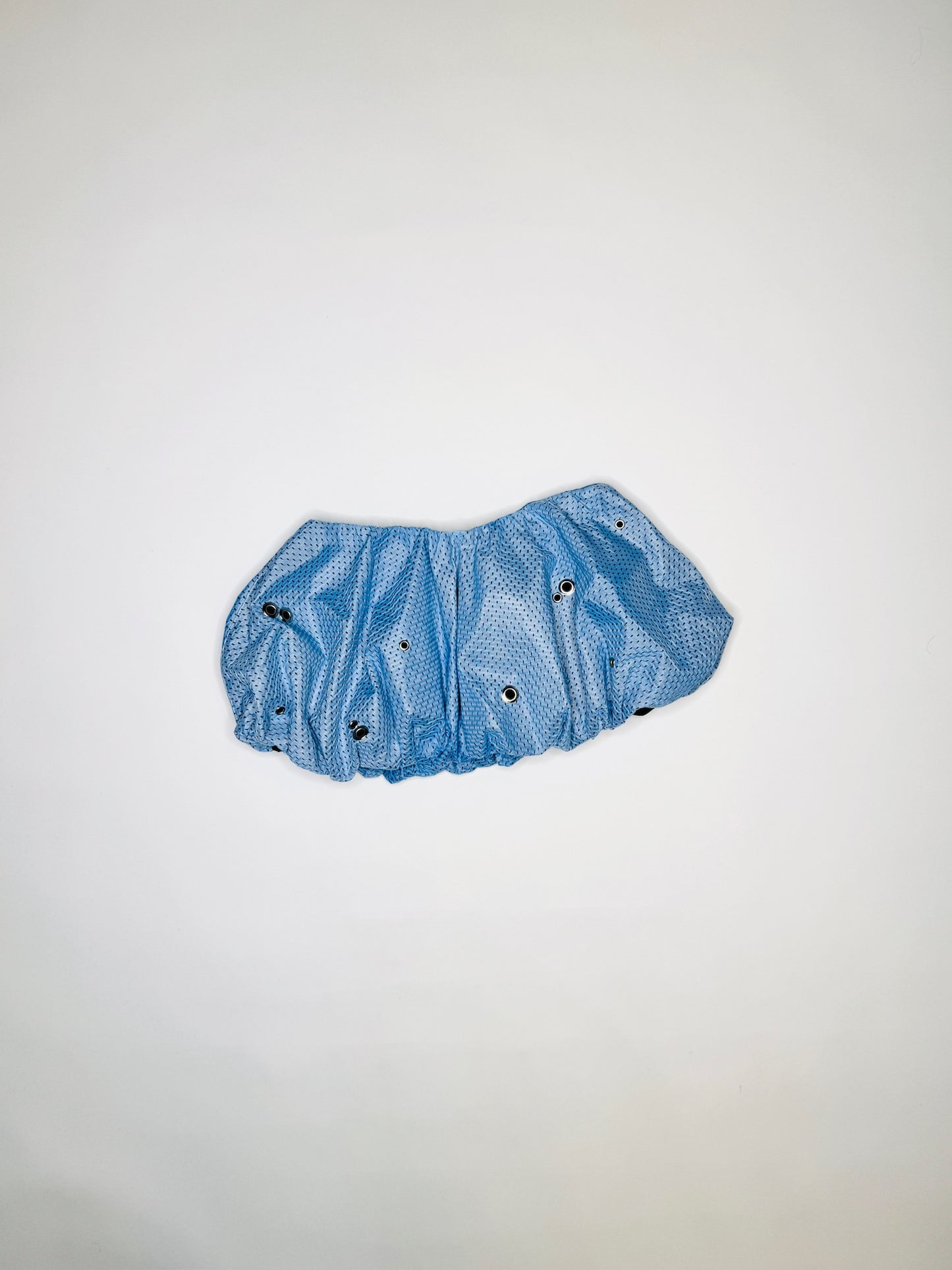 Baby Blue Pierced Jersey Bubble Skirt