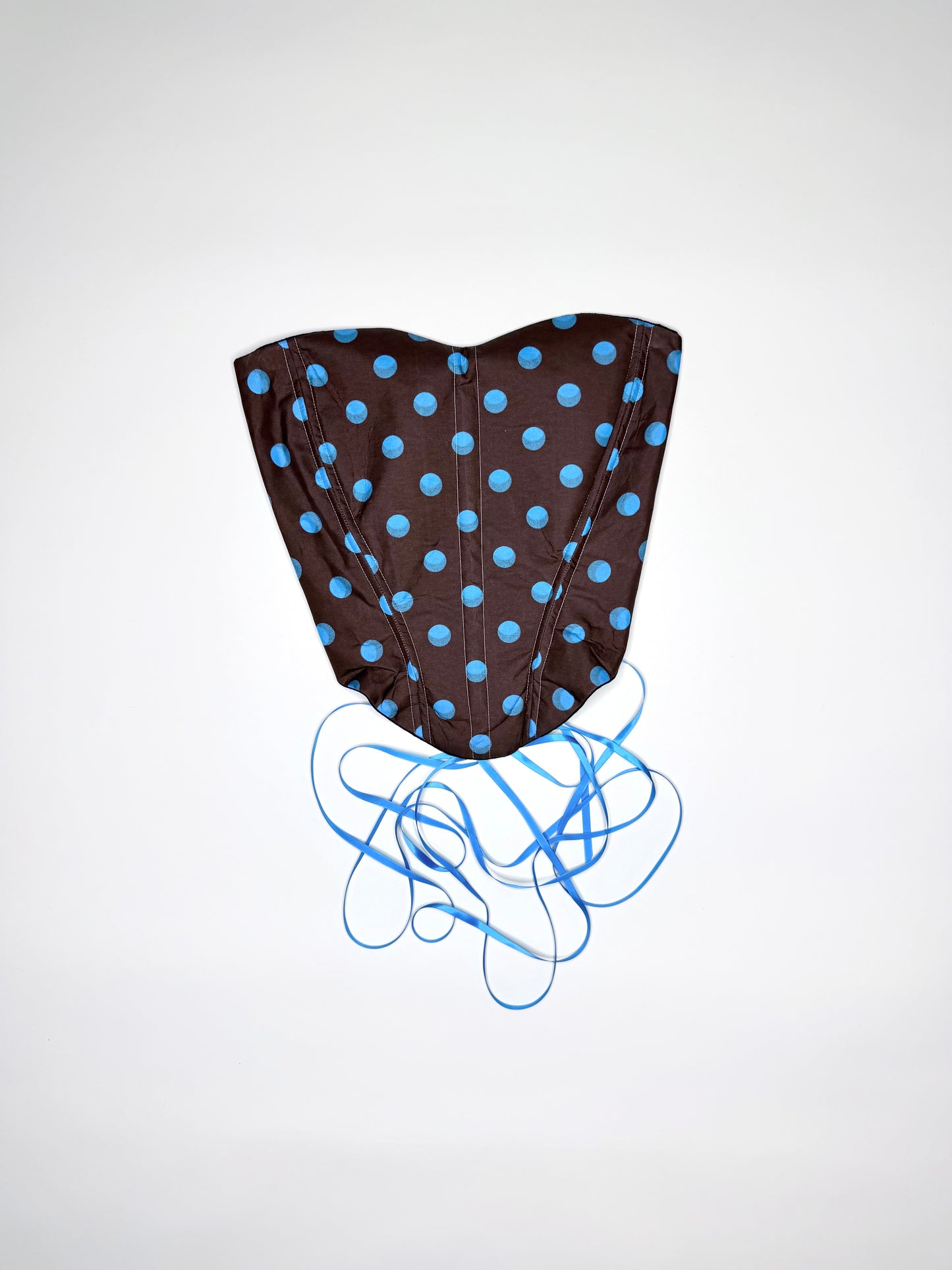 Brown and Blue Polka Dot