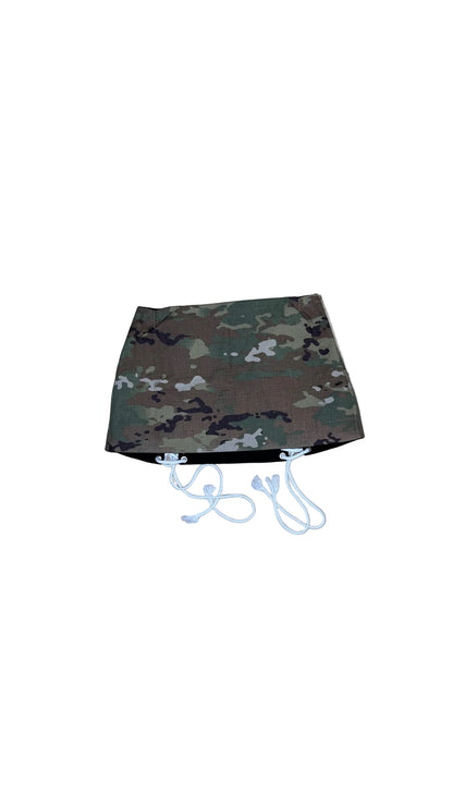 Camo Lace-Up Skirt