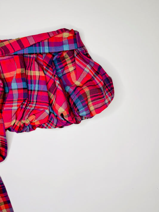 Pink Plaid Bubble