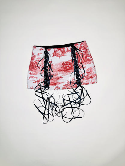 Red Toile Skirt