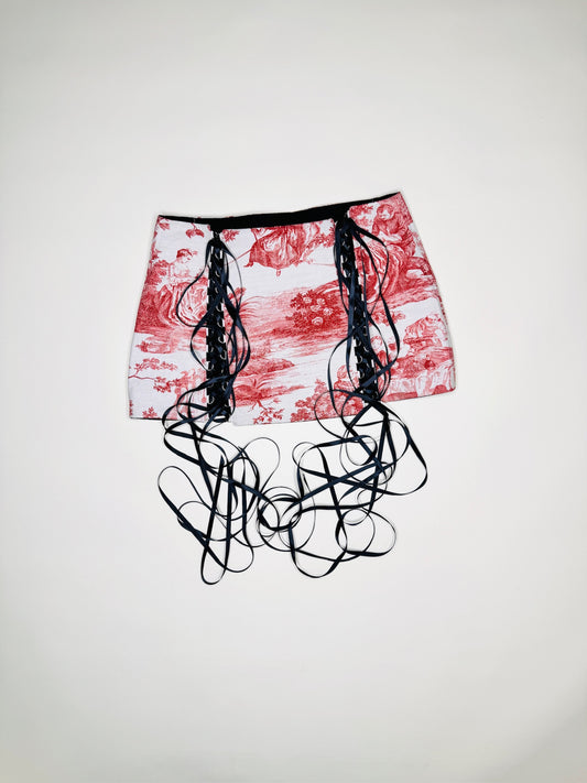Red Toile Skirt