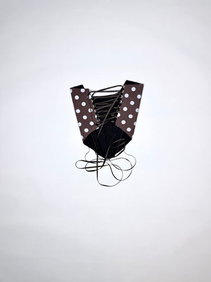 Brown and White Polka Dot