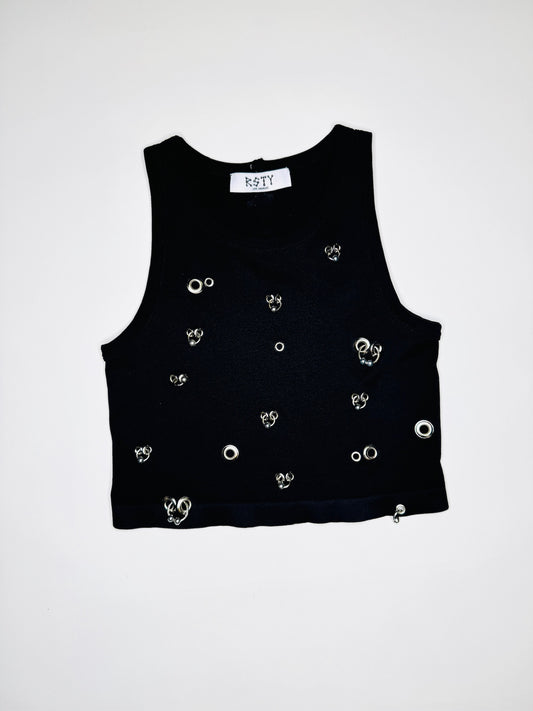 Black Cropped Tank