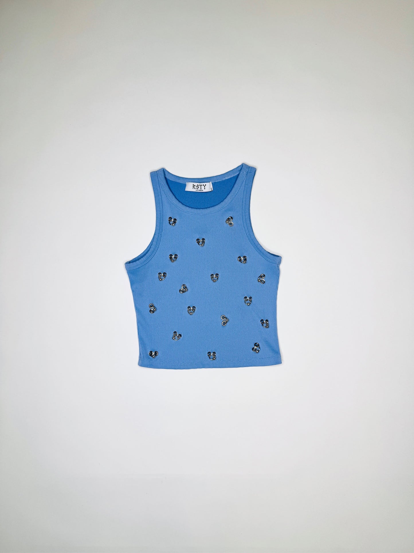 Blue Pierced Tank