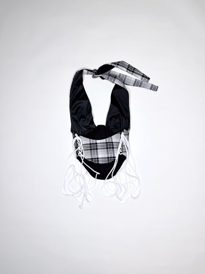 Black Plaid Halter