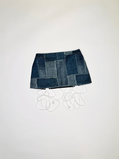 Patchwork Denim Skirt