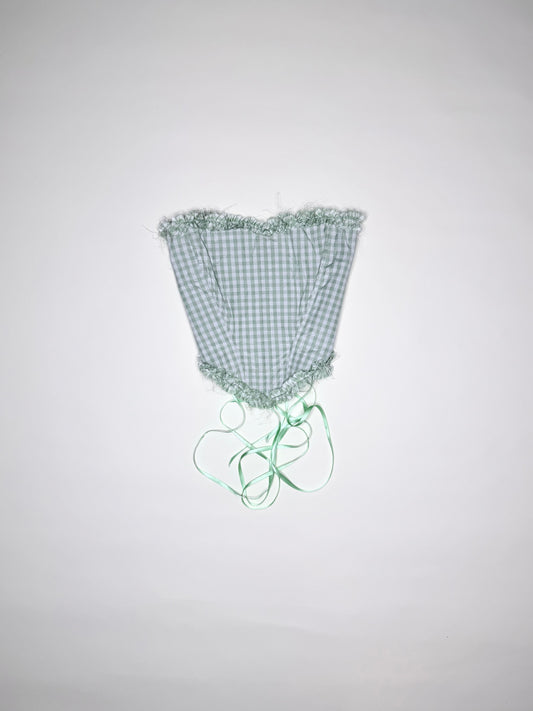 Green Gingham Ruffle