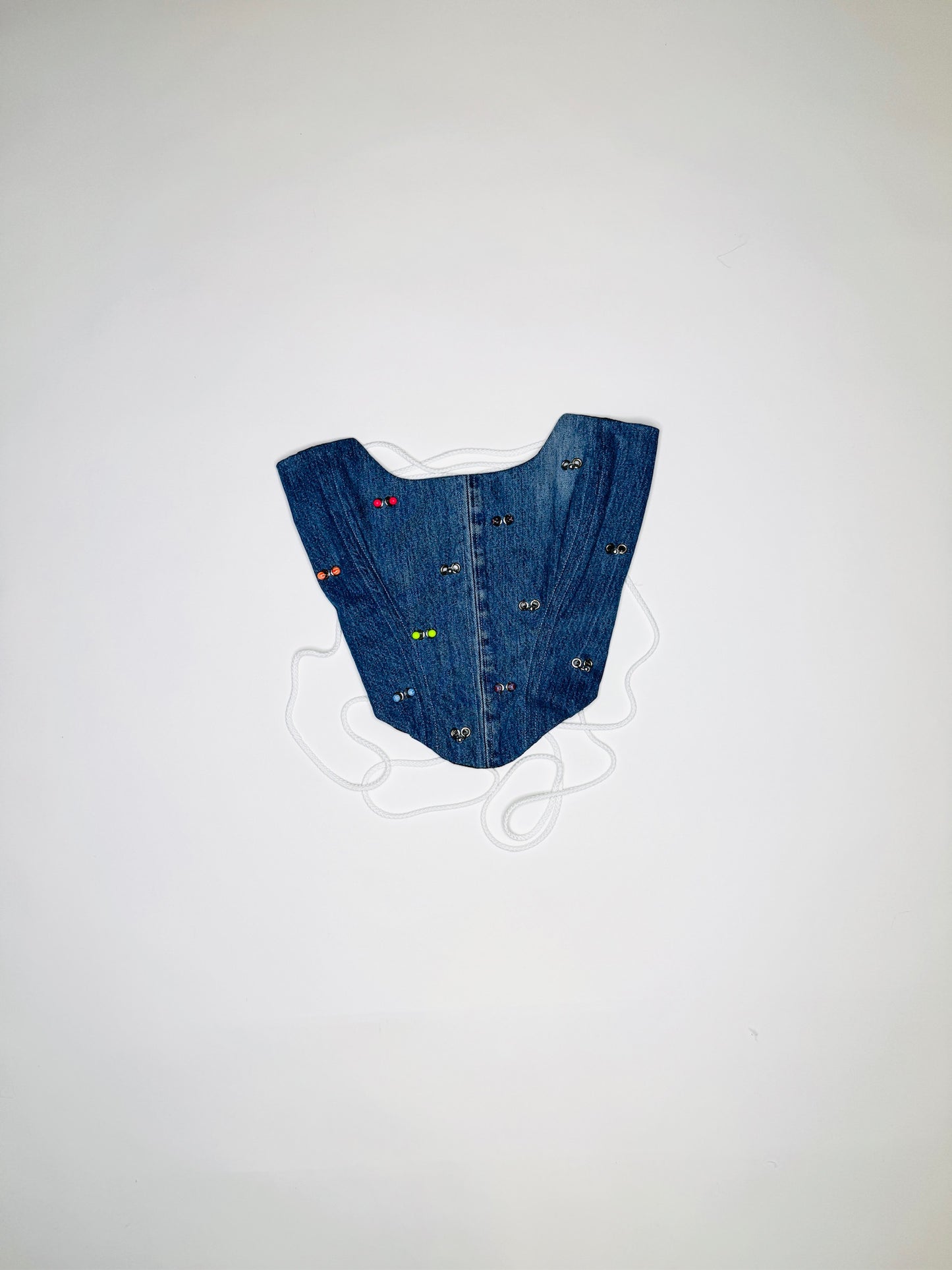 Dark Blue Pierced Denim