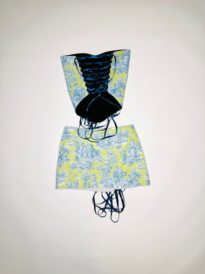 Teal Toile Set