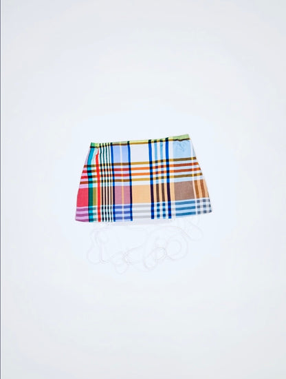 Multicolor Plaid Skirt