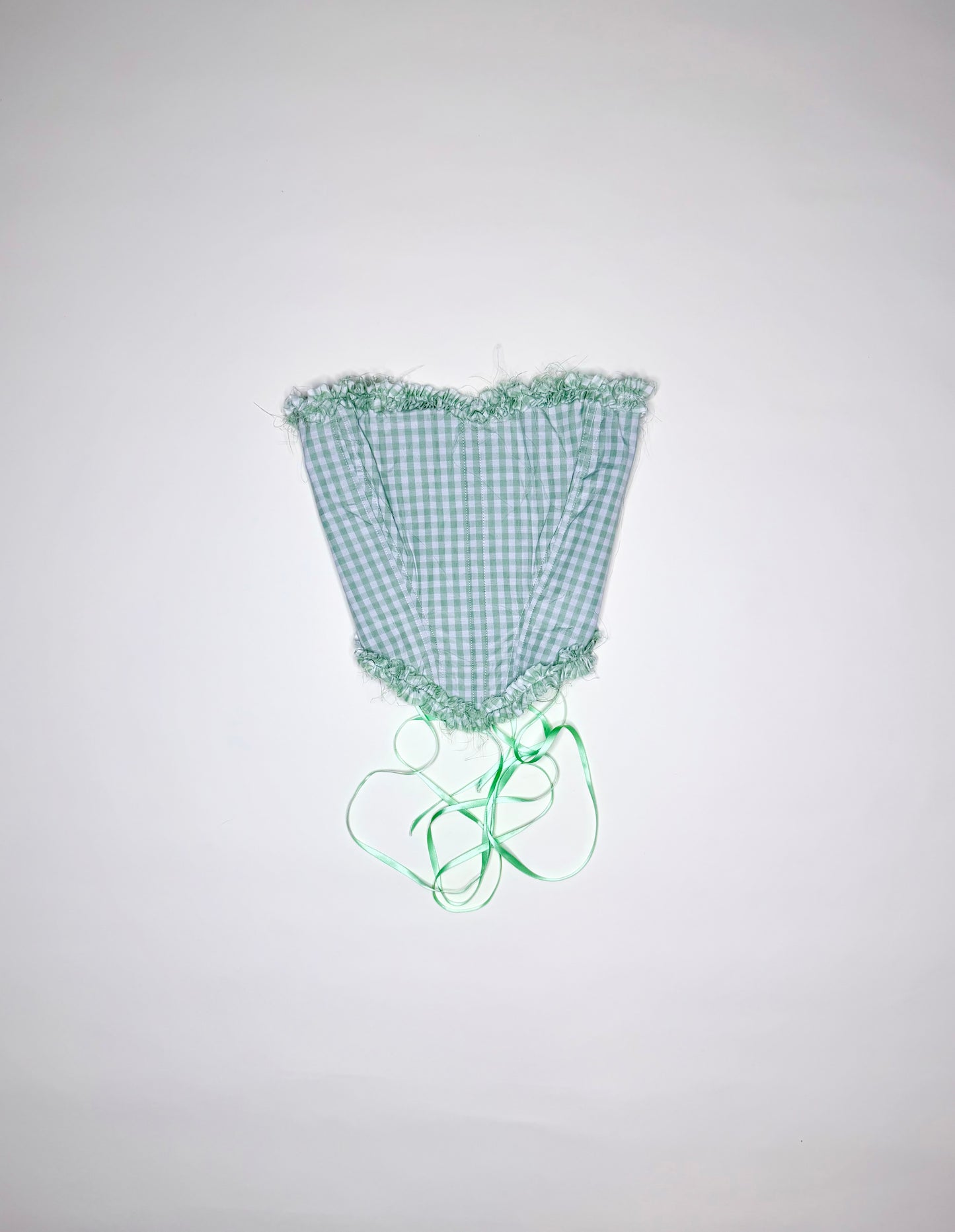 Green Gingham Ruffle