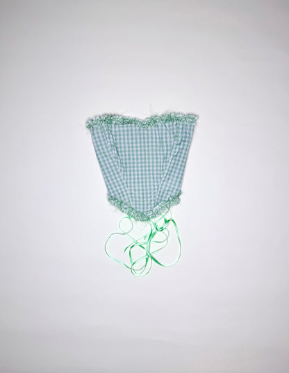Green Gingham Ruffle