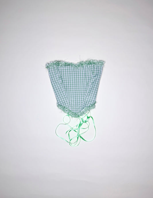 Green Gingham Ruffle