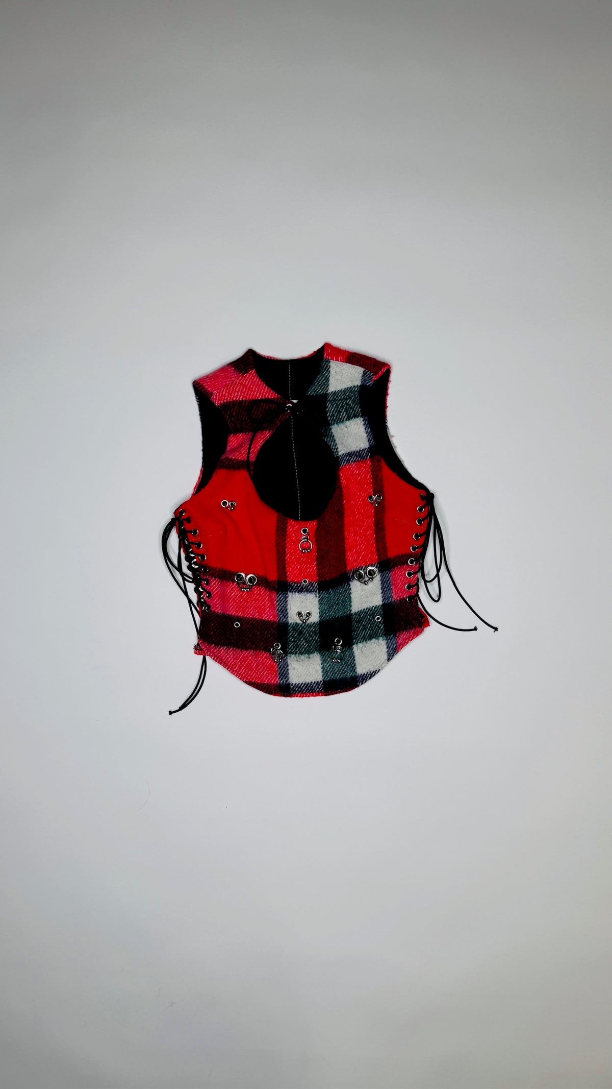 Plaid Keyhole Top
