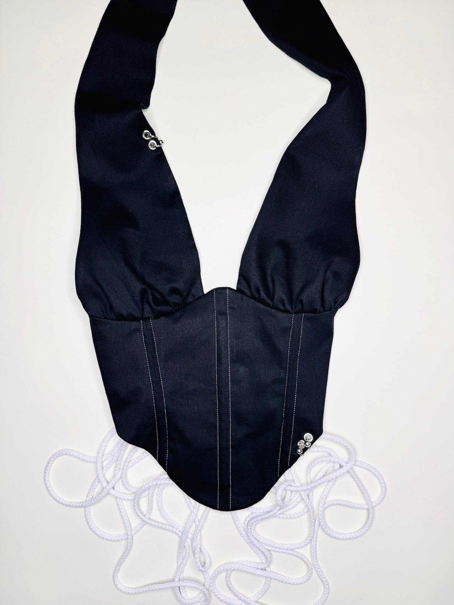 Black Denim Halter