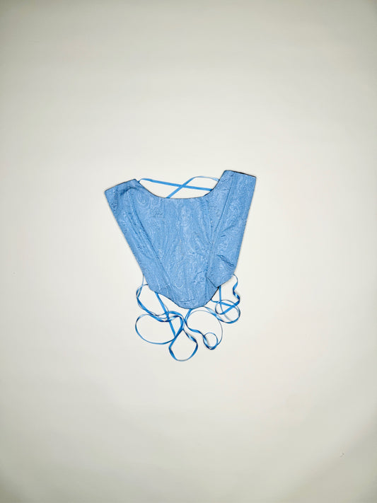 Blue Textured Paisley