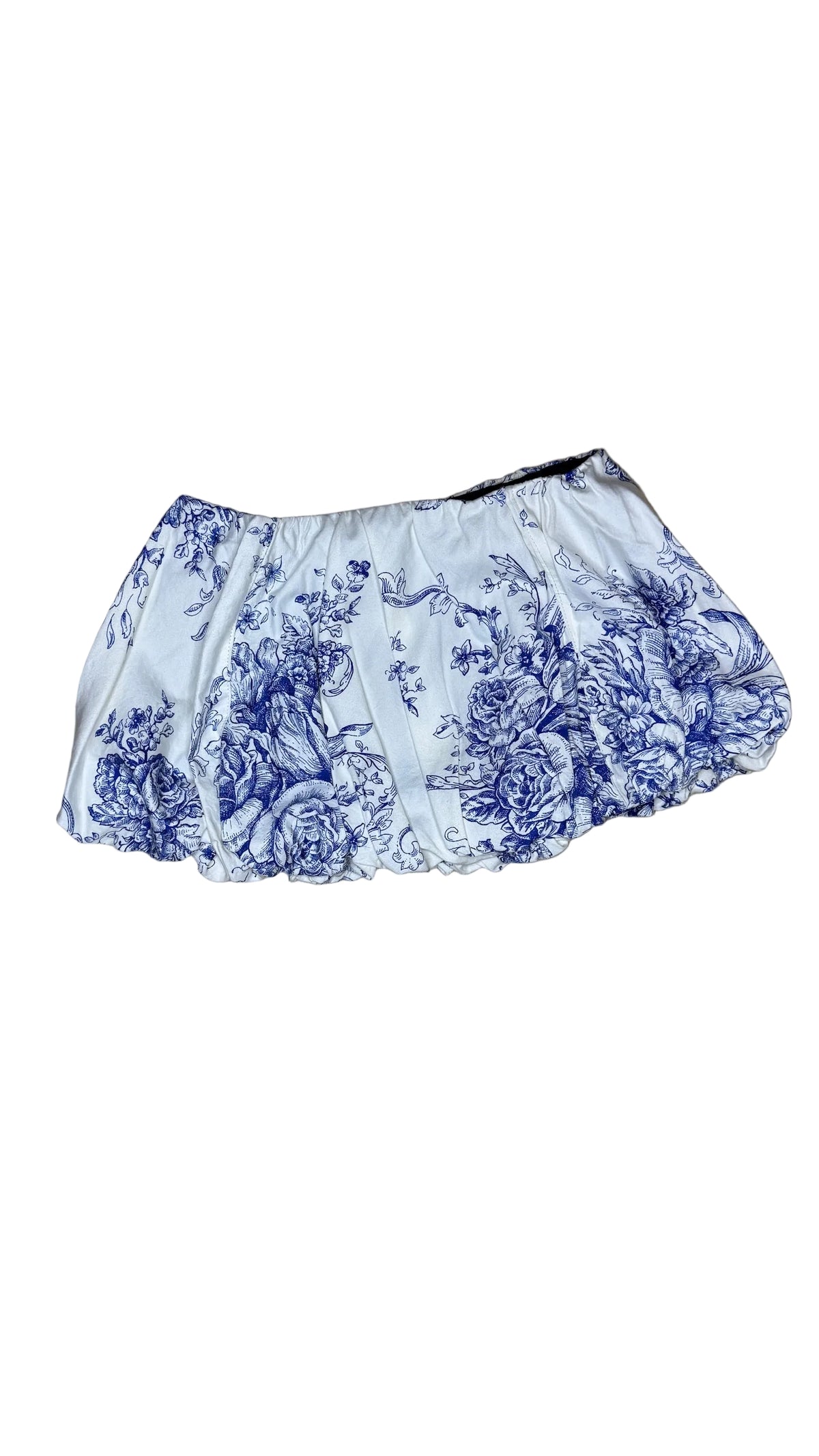 Blue Floral Bubble Skirt