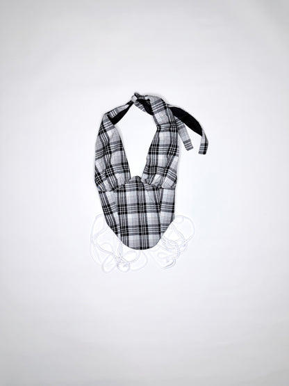 Black Plaid Halter