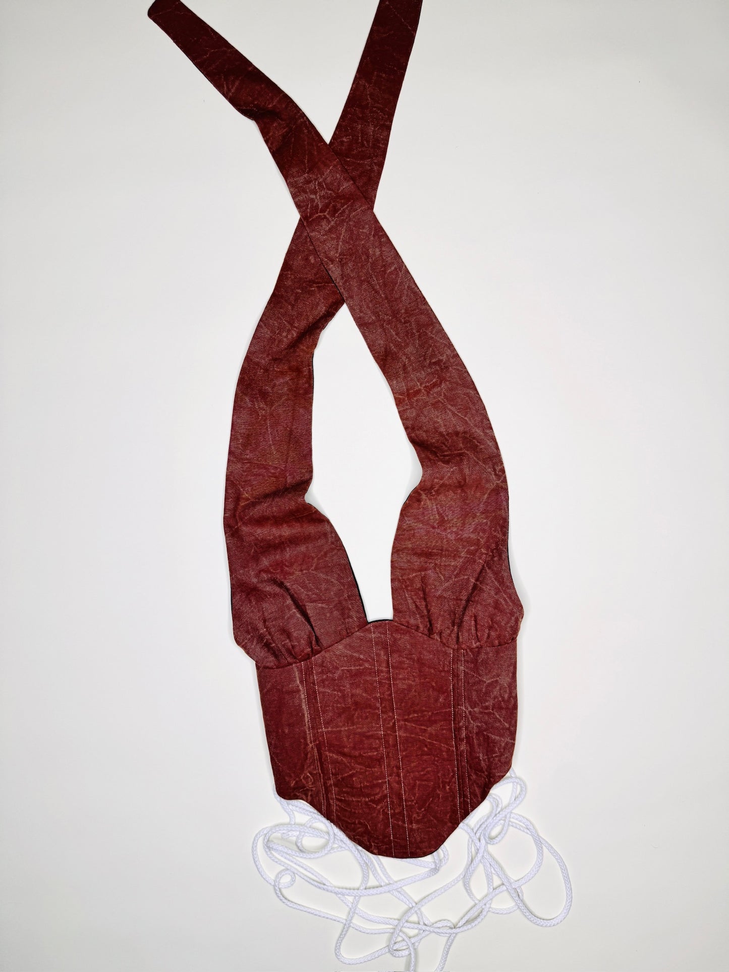 Orange Acid Wash Halter