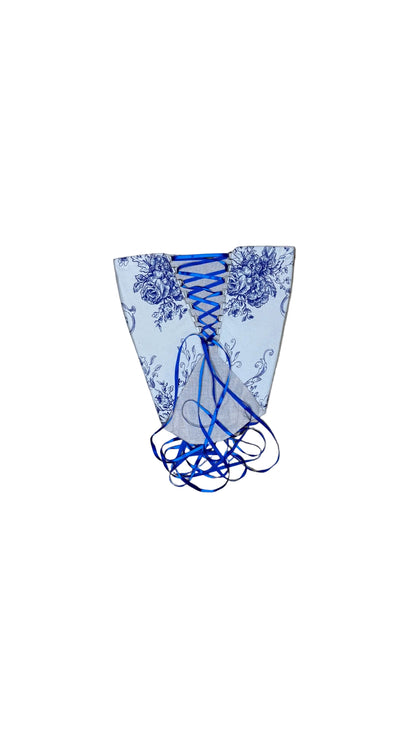 Blue Floral Corset