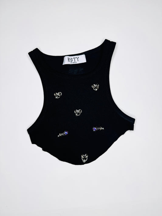 Black Cropped Tank