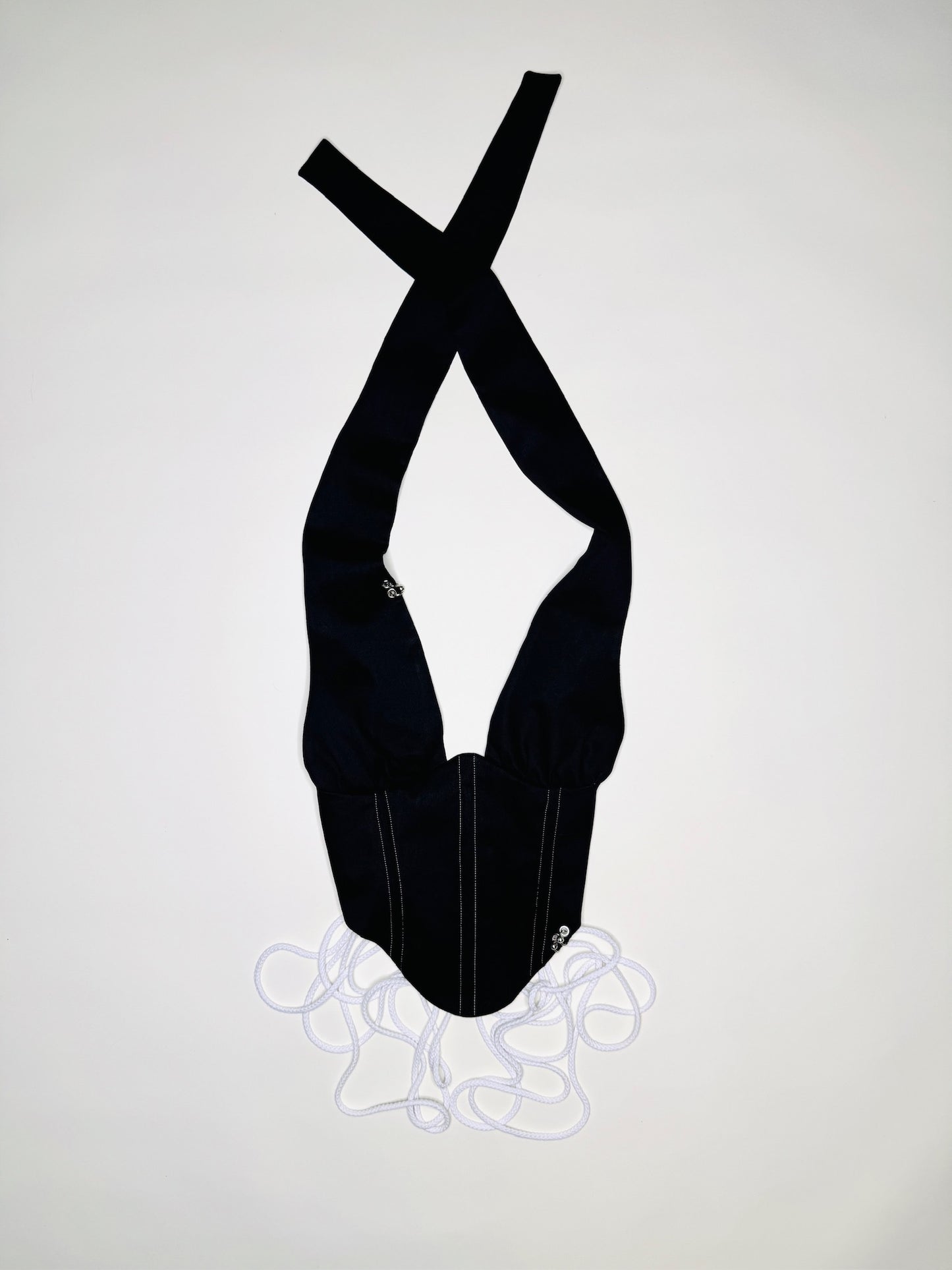 Black Denim Halter