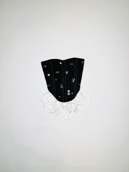 Black Denim Pierced